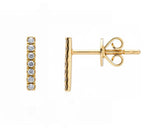 Diamond Petite Bar Stud Earrings