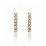 Diamond Petite Bar Stud Earrings