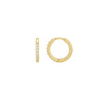 Pavé Diamond Petite Hoop Earrings