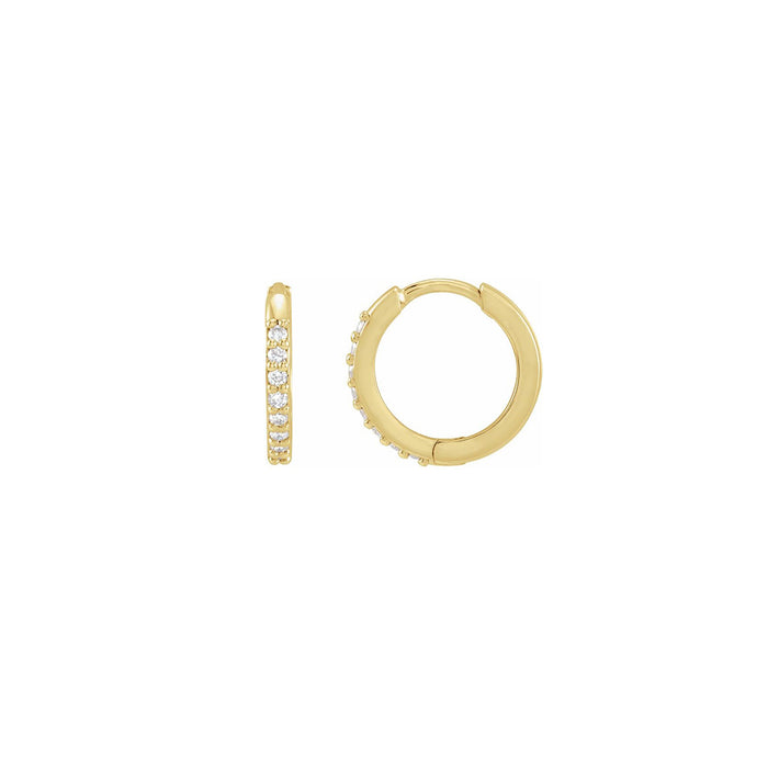 Pavé Diamond Petite Hoop Earrings