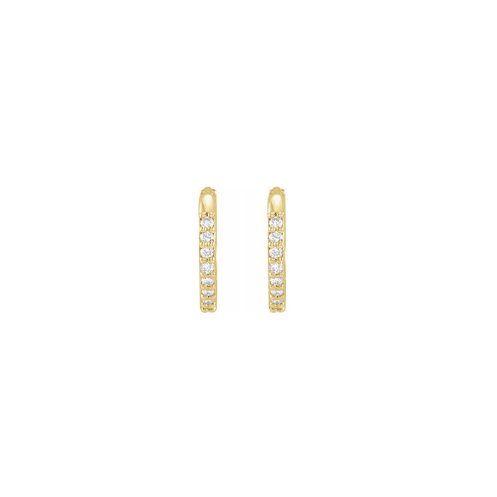 Pavé Diamond Petite Hoop Earrings