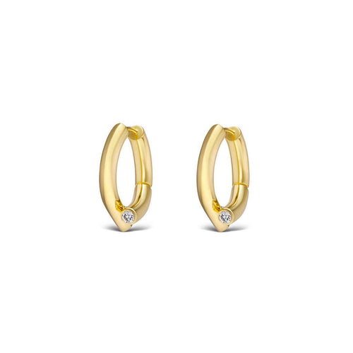Diamond Mini Oera Hoop Earrings