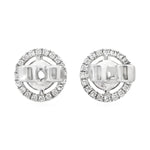 Diamond Geometric Drop Earrings