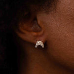 Zaha Pave Huggie Earrings