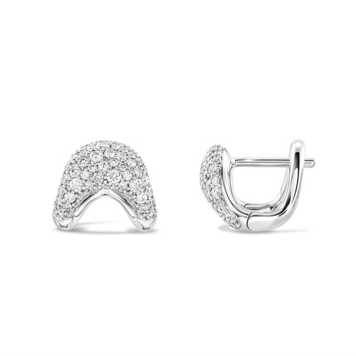 Zaha Pave Huggie Earrings