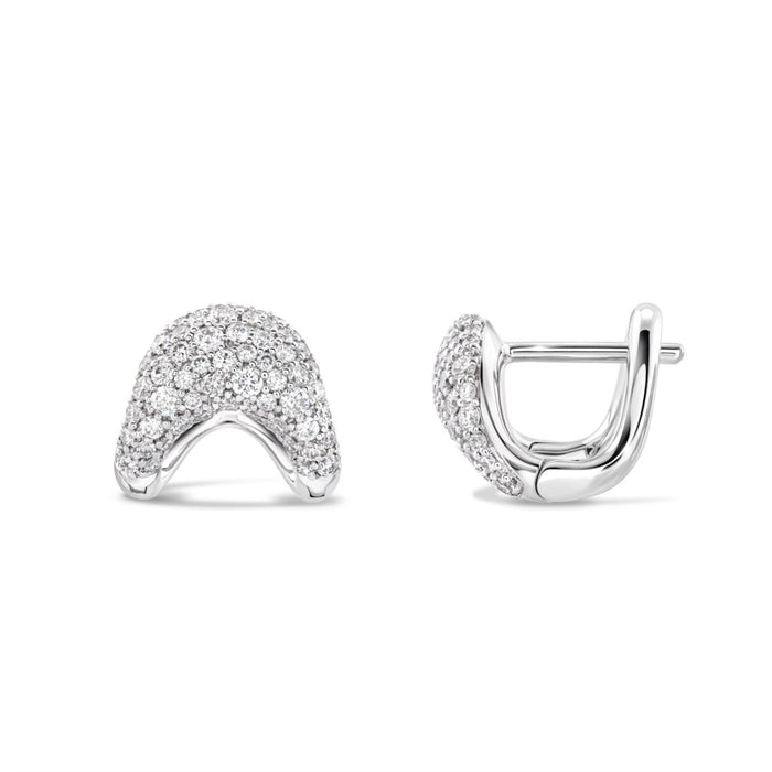 Zaha Pave Huggie Earrings