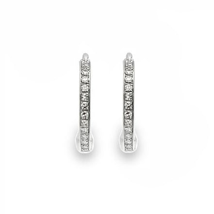 Diamond Huggie Earrings