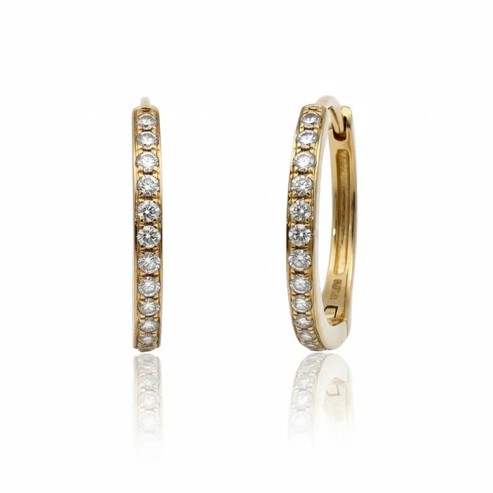 Diamond Huggie Earrings