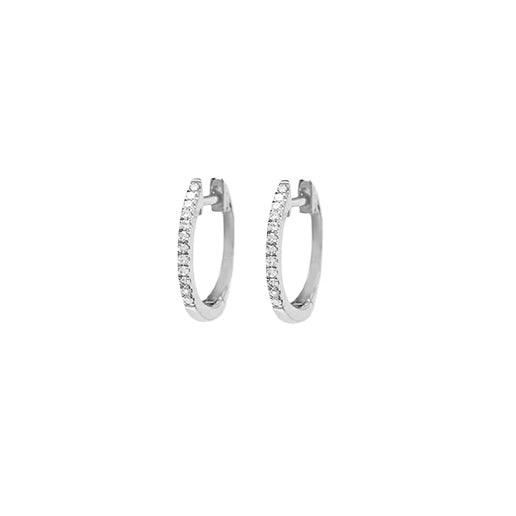 Diamond Small Pave Huggie Earrings