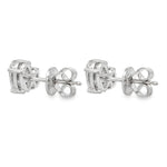 Duo Diamond Oval Stud Earrings