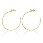 Large Diamond Hoop Earrings