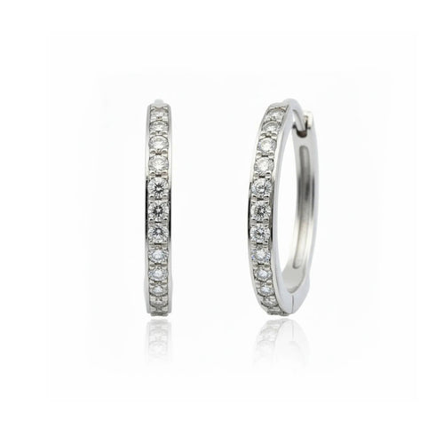 Diamond Medium Huggie Earrings