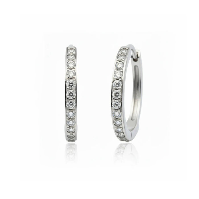 Diamond Medium Huggie Earrings