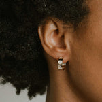 Diamond Flush Set Star Earrings