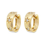 Diamond Flush Set Star Earrings