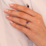 Halo Amethyst Statement Ring