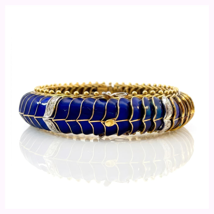 Dragon Link Enamel & Diamond Bracelet