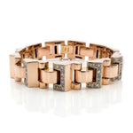 Diamond Tank Chain Bracelet