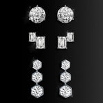 4.00tcw Diamond Stud Trinity Earrings