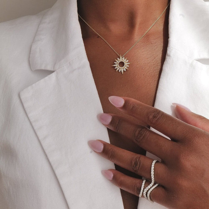 Diamond Soleil Pendant Necklace