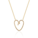 Diamond Open Heart Pendant Necklace