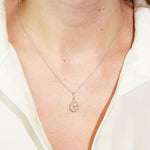 Fancy Pink & Pear Diamond Halo Pendant Necklace