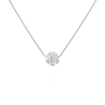 Diamond Flower Pendant Necklace