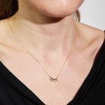 Diamond Mini Bezel & Bead Necklace