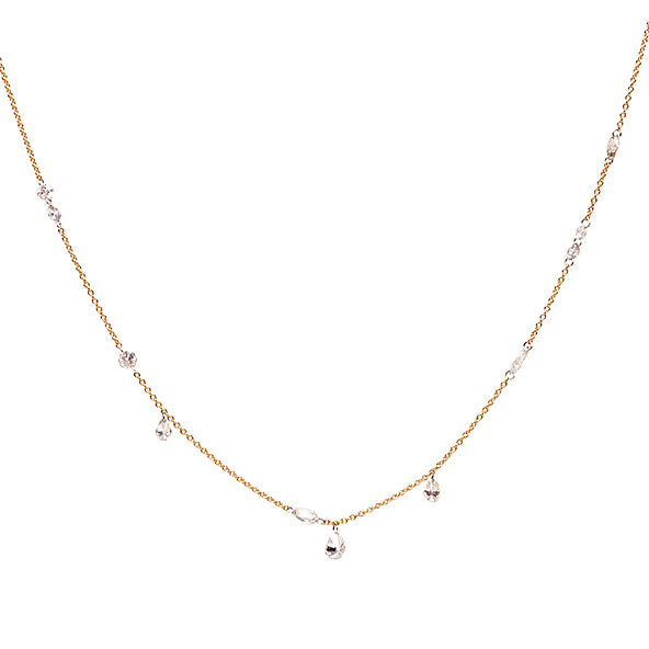Free-Set Multicut Diamond Dangle Necklace