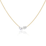 Free-Set Pear Diamond Drop Necklace