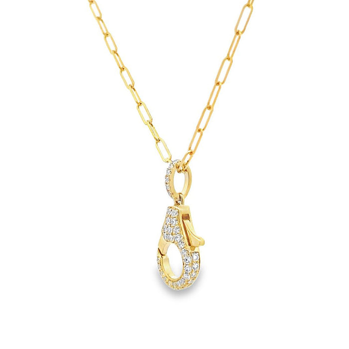 Pavé Diamond Lobster Clasp Necklace