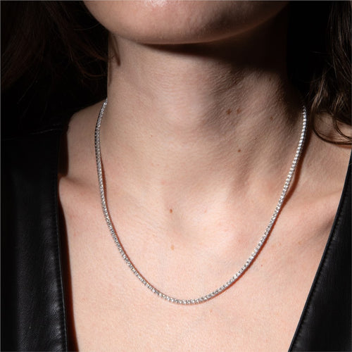 5.60tcw Diamond Tennis Necklace Image 2