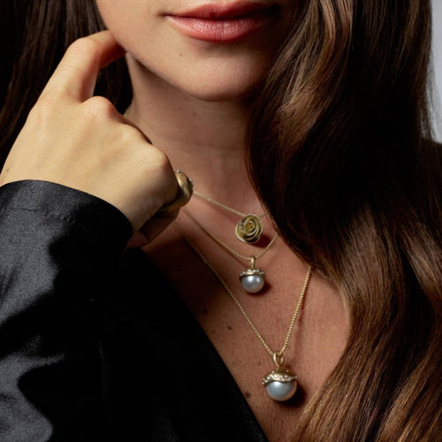 Diamond Rose Mini Necklace Image 2