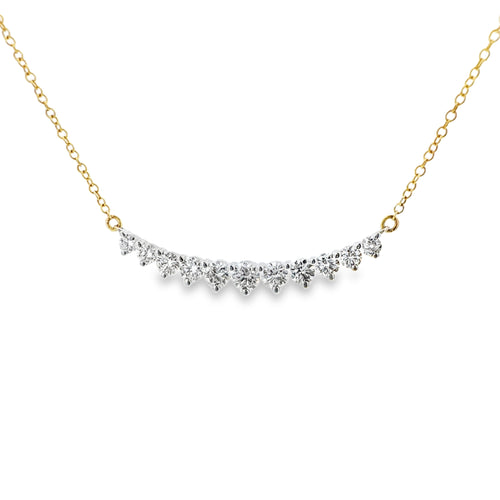 Diamond Curved Bar Necklace