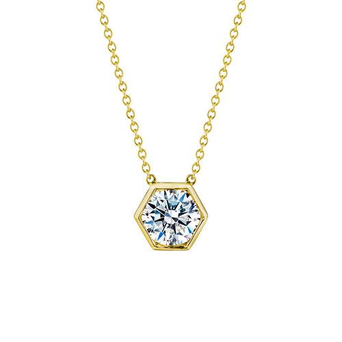 0.70tcw Hex Diamond Pendant Necklace