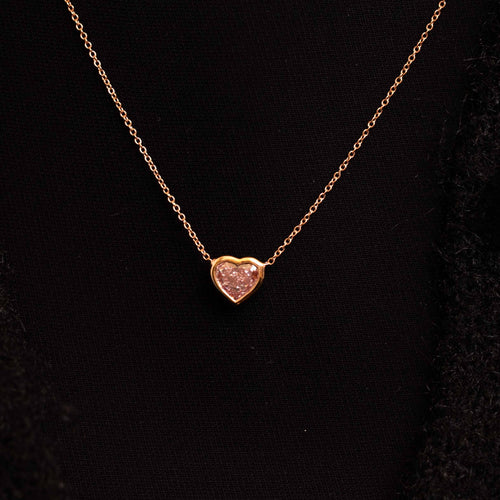 Heart Shaped Diamond Pendant Necklace Image 2