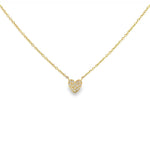 Pavé Diamond Petite Heart Necklace