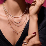 Old Euro Diamond Chain Necklace