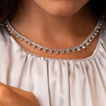 Emerald Cut Diamond Riviera Necklace