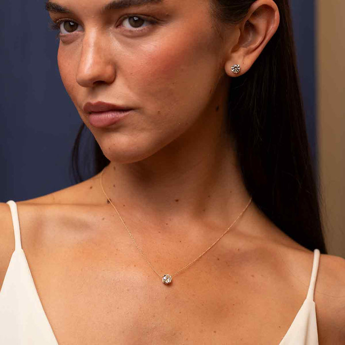 Old European Cut Diamond Pendant Necklace