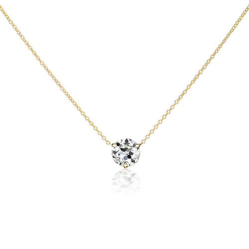 Old European Cut Diamond Pendant Necklace