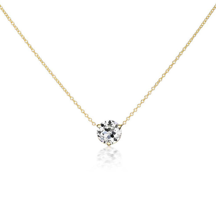 Old European Cut Diamond Pendant Necklace