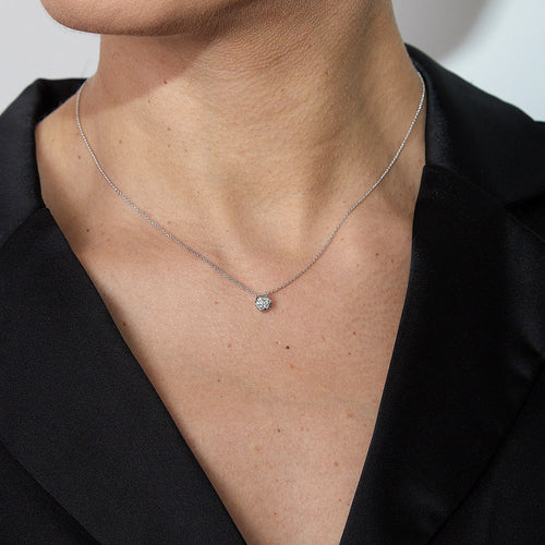 Hex Diamond Pendant Necklace Image 2