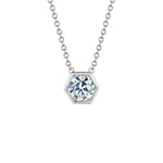 Hex Diamond Pendant Necklace