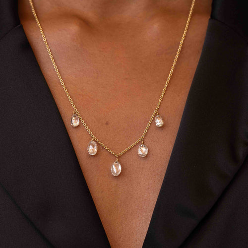 Briolette Diamond Festoon Necklace Image 2