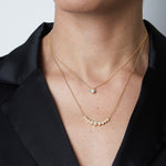 Graduated Diamond Hex Necklace