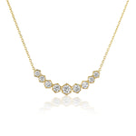 Graduated Diamond Hex Necklace
