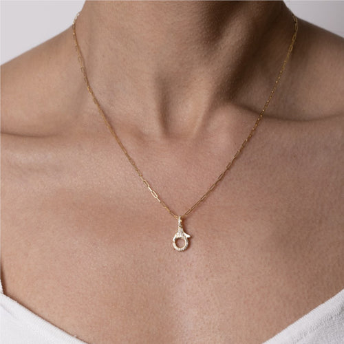 Pavé Diamond Lobster Clasp Necklace Image 2