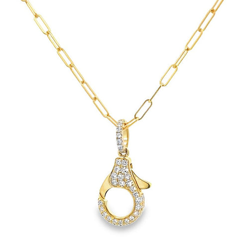 Pavé Diamond Lobster Clasp Necklace