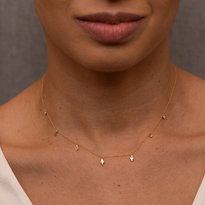 Diamond 7 Charm Necklace